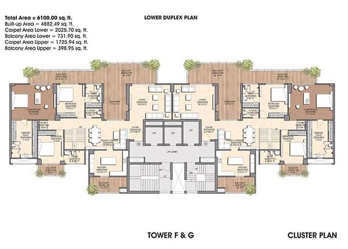 prateek grand begonia floor plan 4bhk luxury apartment